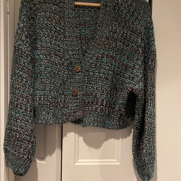 Multicolor Knit Cardigan with Buttons - Picture 3 of 4